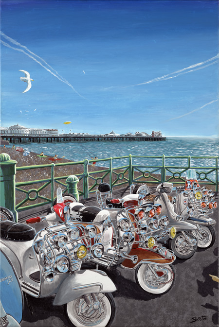 Scooters on Brighton Front by Ben Boston